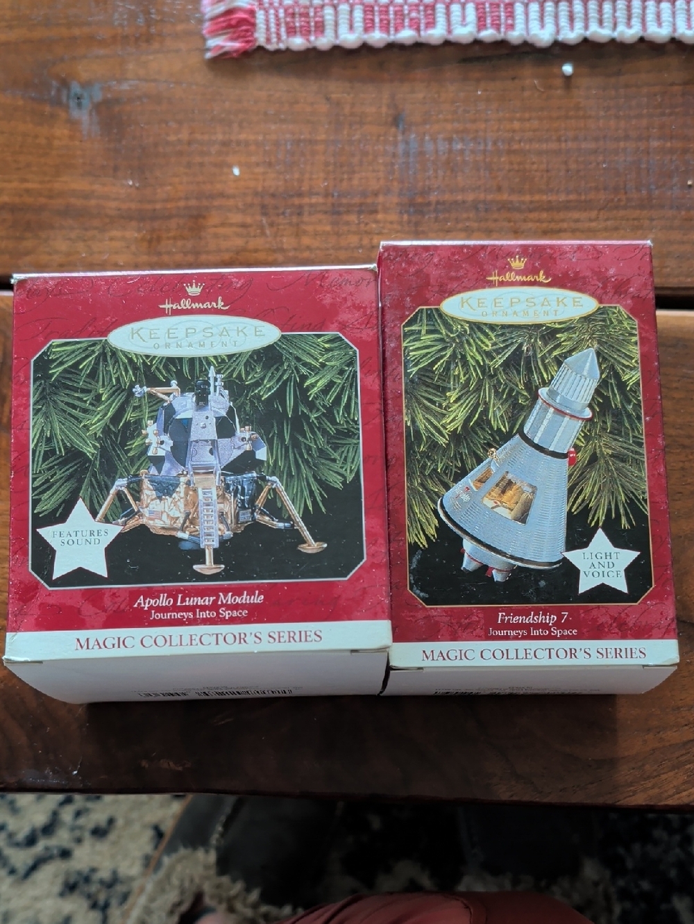 Hallmark Apollo Lunar Module Ornament And Friendship 7 Ornament - 90s Ornaments